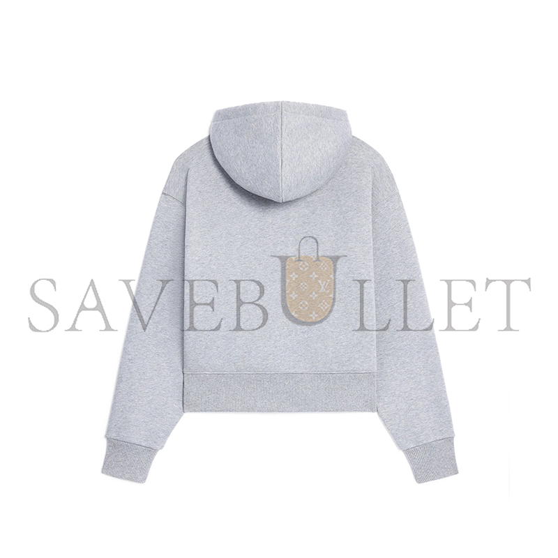 CELINE LOOSE HOODIE IN COTTON FLEECE GREY MELANGE NAVY RY0KI345F-09SH